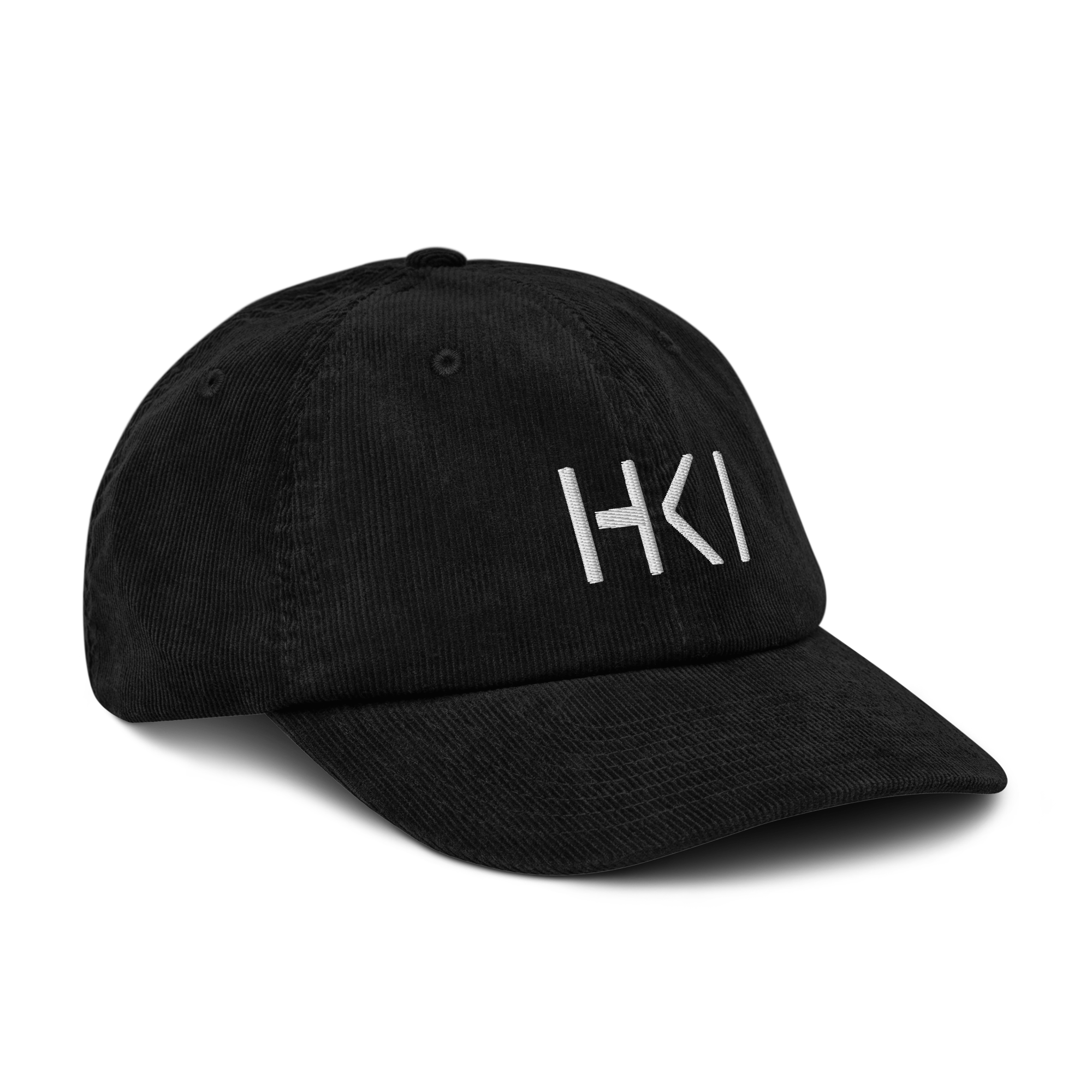HKI Corduroy Cap (White Text)