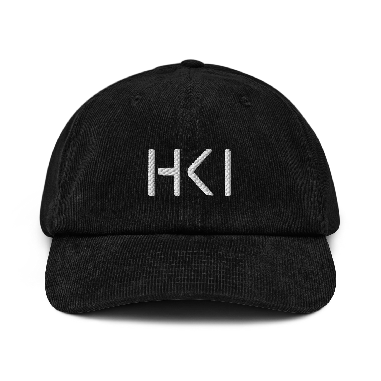 HKI Corduroy Cap (White Text)