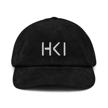 HKI Corduroy Cap (White Text)