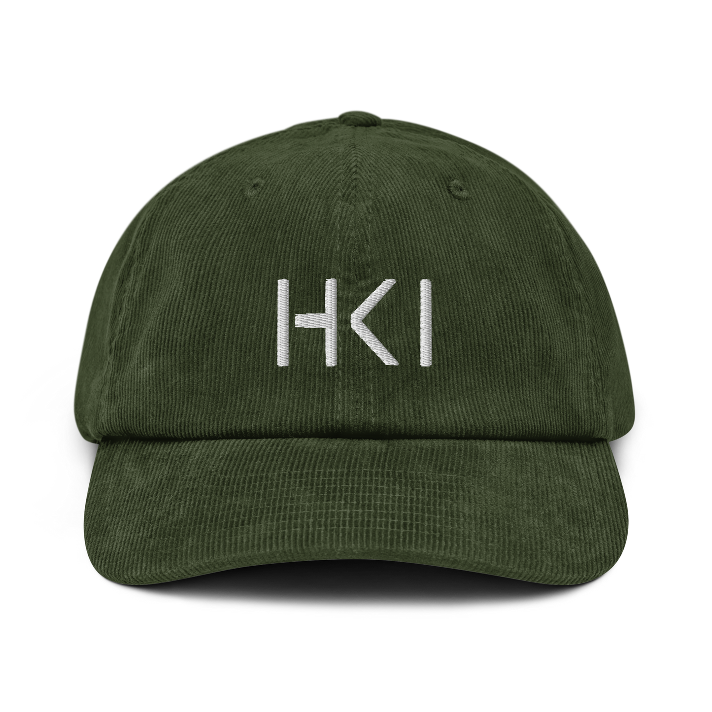 HKI Corduroy Cap (White Text)